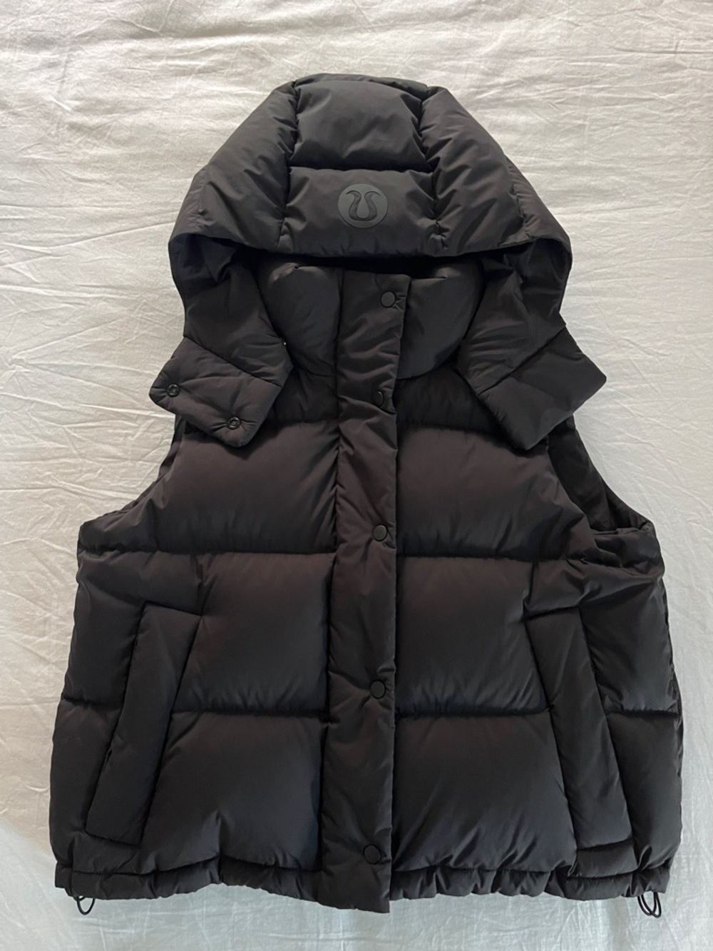 lululemon athletica Black Wunder Puff 600-Down-Fill Cropped Vest